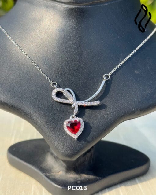 Infinity Red Love Heart Necklace – Timeless Romance Collection